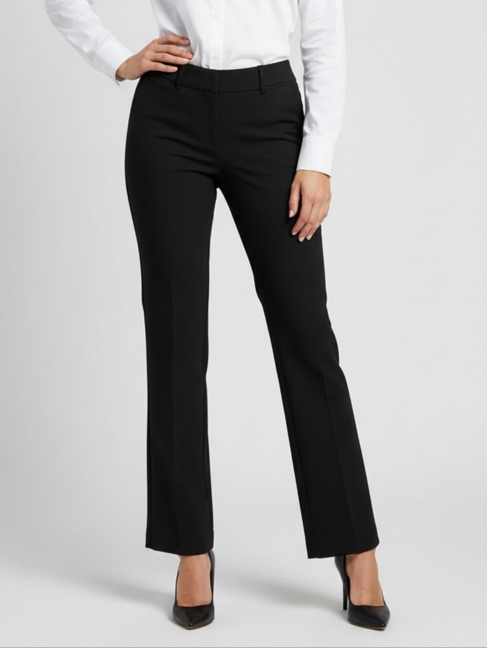 LOFT Black Straight-Leg Women's Trousers